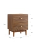 SoBuy Nachttisch in Nussbaumbraun - (W) 40 x (H) 58 x (L) 45 cm