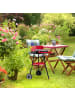 relaxdays Holzkohlegrill in Schwarz/ Rot - Ø 42 cm