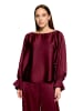 Vera Mont Satin-Bluse mit Fledermausärmeln in Deep Dahlia
