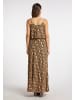 faina Maxikleid Mit Schlangen-Print in Beige Schlange