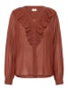 Kaffe Langarm-Bluse KAlane Regular fit in Henna