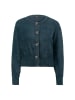Zero  Strickjacke mit Blumenknöpfen in Teal Ocean