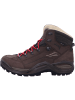 LOWA Wanderschuhe RENEGADE 100 GTX MID in espresso/rot