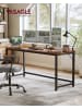 VASAGLE Schreibtisch Barnet in Vintagebraun-Schwarz - (B)160 x (H)76 x (T)60 cm