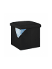 relaxdays Sitzhocker in Schwarz - (B)37,5 x (H)37 x (T)37,5 cm