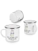 Mr. & Mrs. Panda Tasse Emaille Liebe Hebamme mit Spruch in Weiß