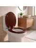 relaxdays Toilettendeckel in Dunkelbraun - (B)37,5 x (T)43,5 cm