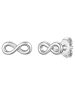 Lulu & Jane Ohrringe Infinity aus Messing in silber