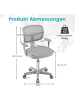 COSTWAY Schreibtischstuhl 3-10 Jahren Drehbar in Grau