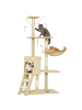 Pawhut Kratzbaum Beige 60L x 35B x 134H cm