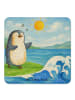 Mr. & Mrs. Panda Souvenir Pinguin Surfer Design ohne Spruch in Weiß