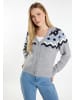 DreiMaster Maritim Strickjacke in Grau Mehrfarbig