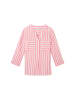 Tom Tailor Gestreifte 3/4 Arm Bluse V-Ausschnitt Tunika Shirt in Pink