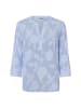 Marie Lund Bluse in blau weiß