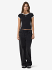 Noisy may Crop Top in Black