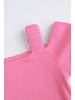 Coccodrillo Geripptes Kleid in rosa