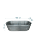 relaxdays Hochbeet in Silber - (B)150 x (H)45 x (T)60 cm