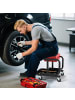 COSTWAY Werkstatthocker mit Rollen in Rot