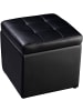 COSTWAY Sitzhocker mit Stauraum in Schwarz