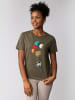 wat? Apparel T-Shirt Balloon Spaceman in Khaki