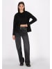 myMo ROCKS Damen Fleecejacke in Schwarz