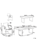 Beliani 7-tlg Gartentisch Set VALCANETTO/COSOLETO in Weiß/Beige/Silber