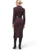 Zero  Strickkleid mit Gürtel in Chocolate Plum