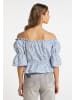 myMo Damen Bluse Mit Vichy Muster in Blau