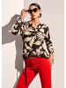 MADELEINE Bluse aus zarter Viskose mit Blütenprint in schwarz / natur / rot
