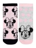 United Labels 5er Pack Disney Minnie Mouse Socken Sneaker Söckchen in grau/rosa