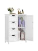 VASAGLE Badezimmerschrank Sofie in Weiß - (B)65 x (H)90 x (T)35 cm