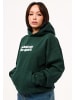 DAILY COTTON Kapuzenpullover - DCPERL Heavy Oversize Blanc Hoodie in Forest Green Washed