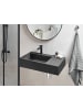 Beliani Waschbecken CUSCO in Schwarz - (W) 75 x (H) 15 x (L) 43 cm