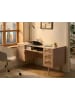 Beliani Schreibtisch RAFFRA in Braun - (W) 140 x (H) 75 x (L) 60 cm