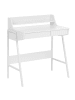 Beliani Schreibtisch BROXTON in Weiß - (W) 77 x (H) 89 x (L) 46 cm