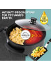 Gourmet Maxx elektrische Pizza-Pfanne Thermostat Glasdeckel ⌀ 30 cm 1500 W Multifunktion