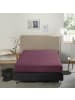 REDBEST Single-Jersey Boxspring-Spannbettlaken Denver in aubergine