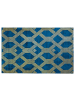 Beliani Kurzflor VEKSE in Blau/Gold - (W) 140 x (H) 1.2 x (L) 200 cm