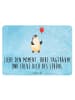 Mr. & Mrs. Panda Blechschild Pinguin Luftballon mit Spruch in Eisblau