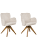 Beliani 2er-Set Esszimmerstuhl JEAN in Beige/Braun
