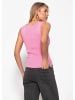 SASSYCLASSY Tank Top mit Bogenkante in Rosa
