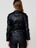 KOROSHI Women's biker jacket faux leather in SCHWARZ