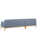 Beliani Ecksofa SOSJO in Blau/Braun - (W) 251 x (H) 74 x (L) 132 cm