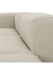 58 aufm Kessel SOFA 2-Sitzer mit Hocker rechts Kattrina Flachgewebe creme
