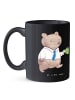 Mr. & Mrs. Panda Tasse Beamtin Entspannt mit Spruch in Schwarz