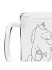 Mr. & Mrs. Panda Glas Bierkrug Einhorn Gärtner ohne Spruch in Transparent