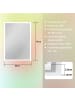 ZMH Badspiegel mit Beleuchtung in Nickel rechteckig Dimmbar Aluminium L 70* H 50cm