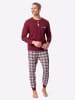 Sieh an! Schlafanzug in dunkelrot-kariert