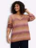 sheego Pullover in terra-cognac-gemustert