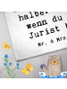 Mr. & Mrs. Panda handtuch gäste wc Jurist Herz mit Spruch in Weiß